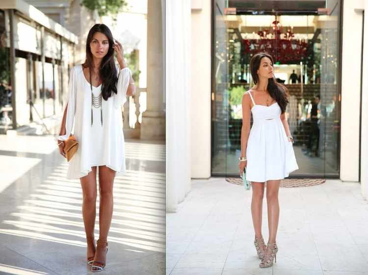 vestido blanco casual